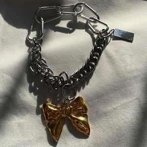 Chopova Lowena Mouse Bow Necklace Stainless steel brand new